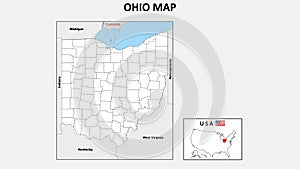 Ohio Map. Political map of Ohio