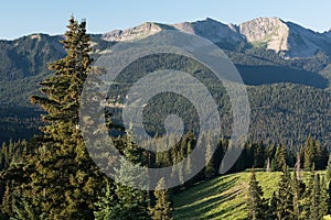 Ohio Peak rises above Kebler Pass Road in Central Colorado.