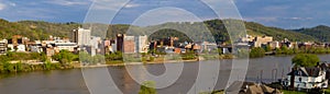 The Ohio River Meanders by Reflecting Buildings of Wheeling West Virginia