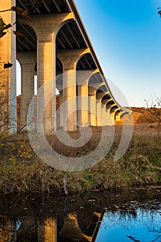 Ohio Turnpike high bridge and canal