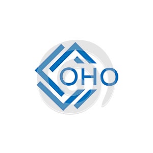 OHO letter logo design on white background. OHO creative circle letter logo concept.