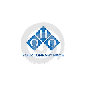 OHO letter logo design on WHITE background. OHO creative initials letter logo concept. OHO letter design