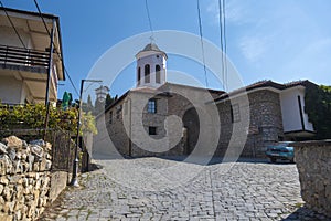 The enter of Church of Holy Mother of God Peribleptos in Ohrid, Macedonia