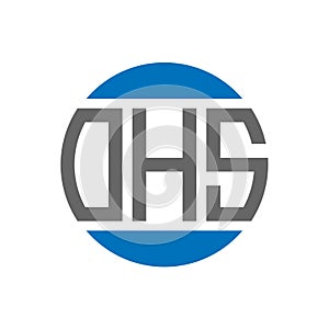 OHS letter logo design on white background. OHS creative initials circle logo concept. OHS letter design