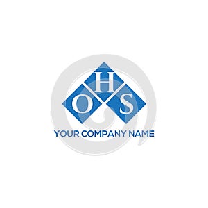 OHS letter logo design on WHITE background. OHS creative initials letter logo concept. OHS letter design