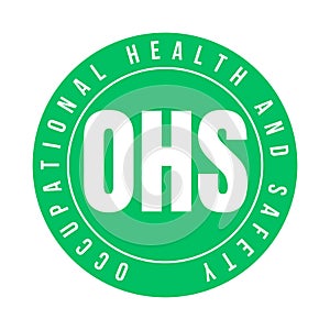 OHS occupational health and safety symbol icon photo