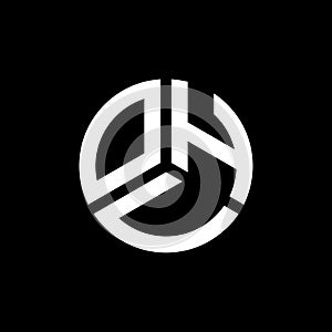 OHV letter logo design on black background. OHV creative initials letter logo concept. OHV letter design photo