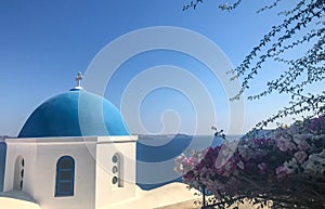 Oia - beautiful city on Santorini. Greece