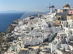 Oia - beautiful city on Santorini. Greece