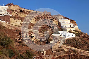 Oia castle, Santorini island, Greece