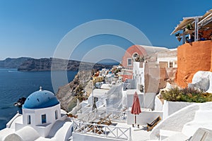 Oia church - Santorini Cyclades Island - Aegean sea - Greece