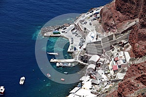 Oia Town Coastline at beautiful Greek island Santorini