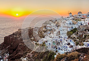 Oia town , Santorini island, Greece