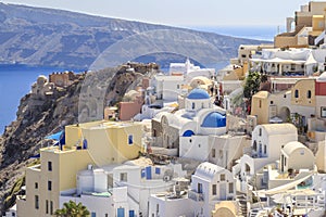 Oia village cityscape during daytime in Santorini island