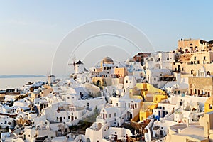 Oia village at night, Santorini