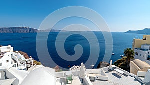 Oia village - Santorini Cyclades island - Aegean sea - Greece