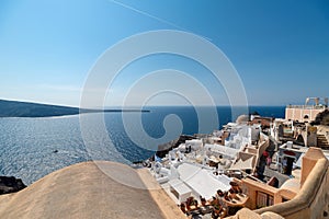 Oia village - Santorini Cyclades island - Aegean sea - Greece