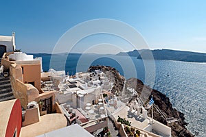 Oia village - Santorini Cyclades island - Aegean sea - Greece