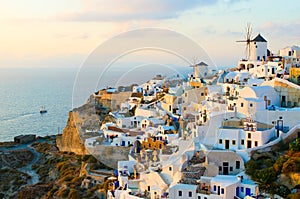 Oia village at Santorini island, Greece