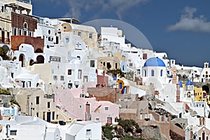 Oia village at Santorini island in Greece