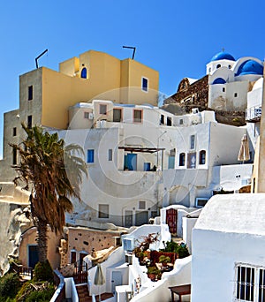 Oia village at Santorini island, Greece