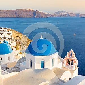 Oia village on Santorini island, Greece.