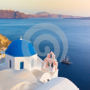 Oia village on Santorini island, Greece.