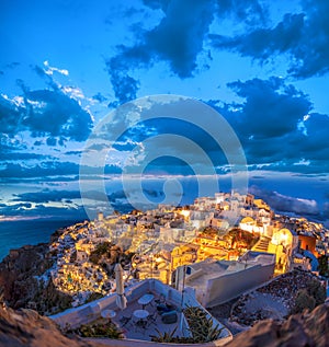 Oia village on Santorini island in Greece