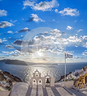 Oia village on Santorini island in Greece