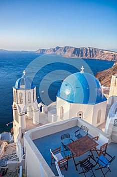 Oia village on Santorini island in Greece