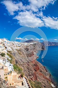 Oia village on Santorini island in Greece