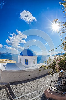 Oia village on Santorini island in Greece