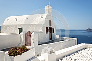 Oia Village White Church