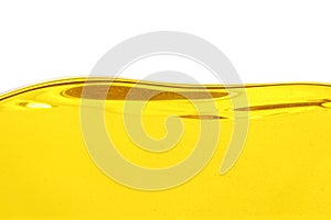 Oil with air bubbles at the white background