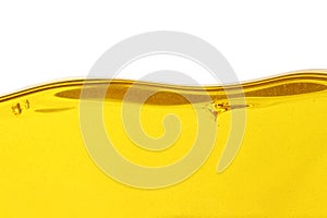 Oil with air bubbles at the white background