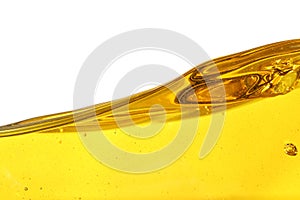 Oil with air bubbles at the white background