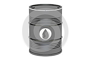 Oil barrel, 3D rendering