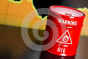 Oil barrel with chart