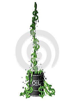 Oil Barrel of Dollars
