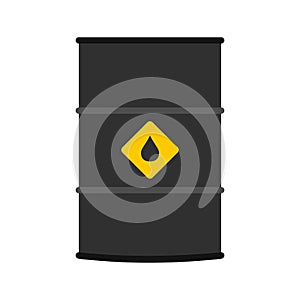 Oil barrel flat icon