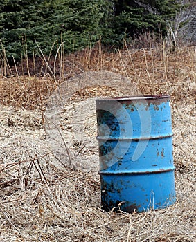 Oil barrel in rural Alaska