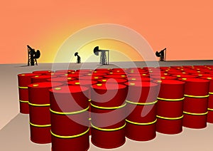 Oil barrels