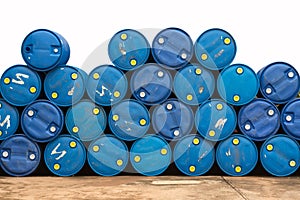 Oil barrels In the gas pump