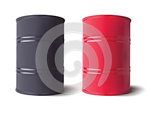 Oil Barrels set. Vector