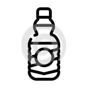oil bottle line icon vector illustration flat