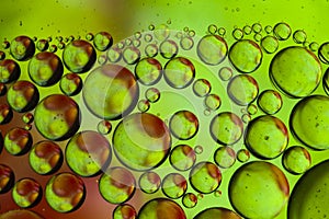 Oil bubbles macro pattern background