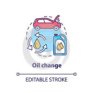 Oil change concept icon