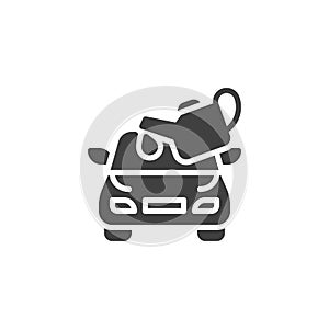 Oil change service vector icon