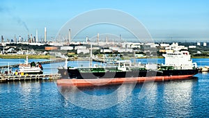 oil and chemical port of Rotterdam in the Netherlands