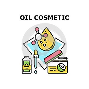 Oil Cosmetic Vector Concept Color Illustration